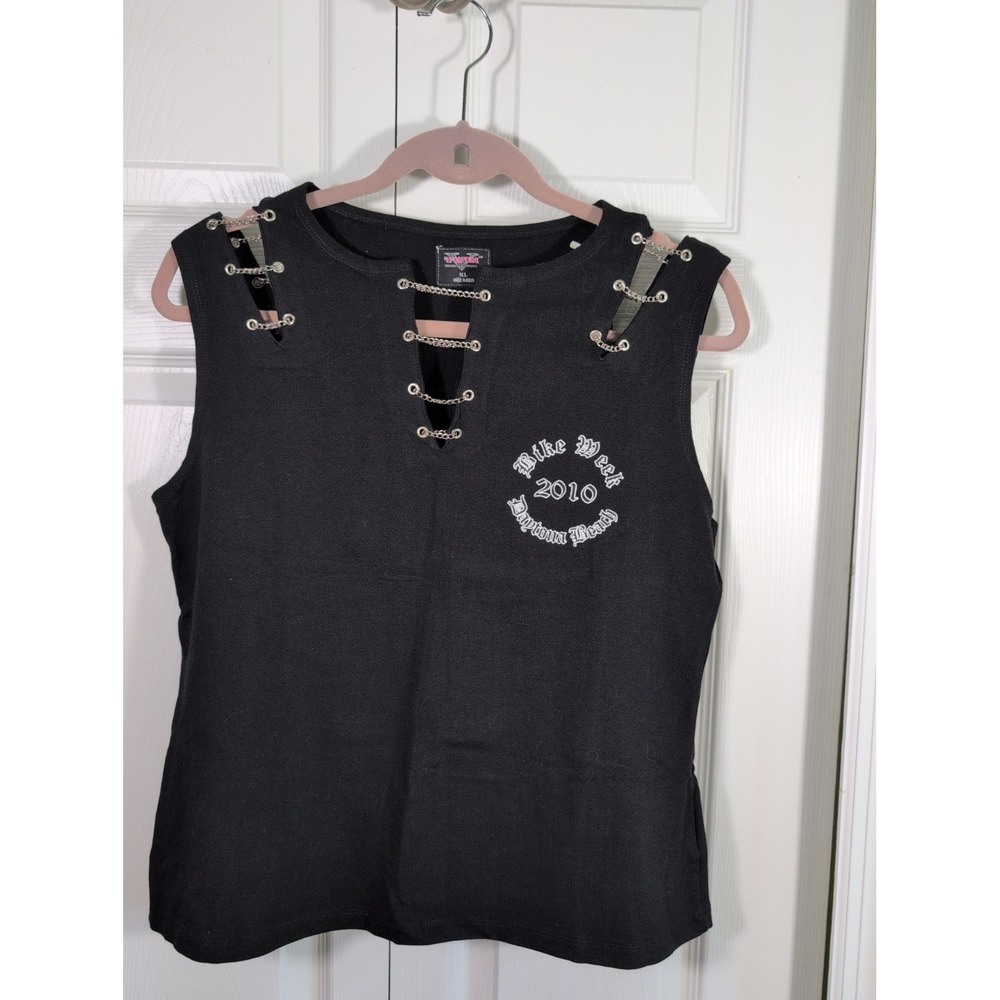 Twin Motorcycle Apparel Death Or Glory Black Chain Shirt XL